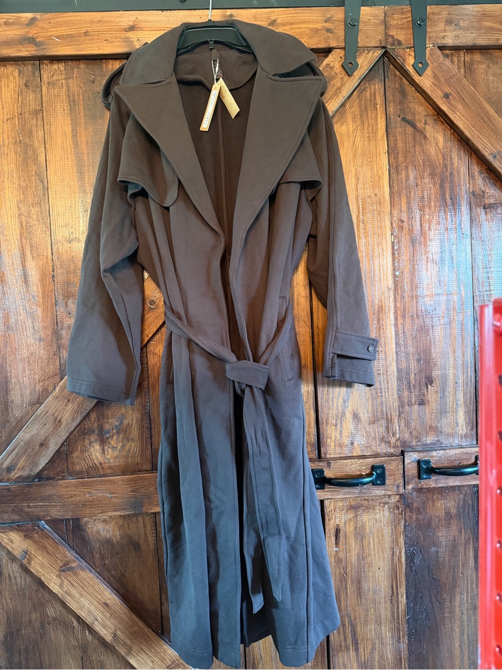 Women’s Brown Trench Coat with Tie Belt